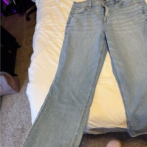 American Eagle Outfitters Light Blue Straight Leg Jeans